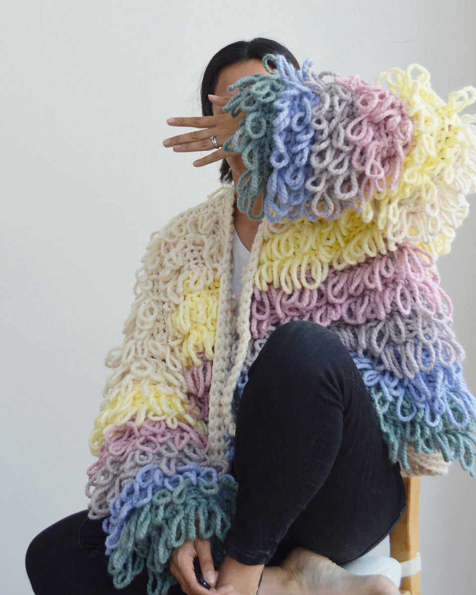 Unicorn Loopy Cardi Downloadable Chunky Crochet Pattern – KNIT