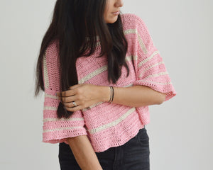 Crochet Eezy-Breezy Striped Tee - Free Pattern