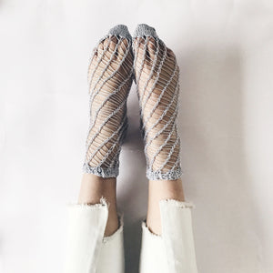 Knit your own Sparkly Fishnet Socks