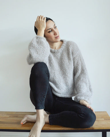 New Fluffy Sweater - Downloadable Knitting Pattern